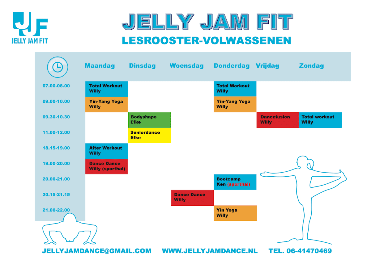 JJF lesrooster Jelly Jam Fit